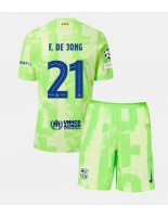 Barcelona Frenkie de Jong #21 Alternativní dres pro děti 2024-25 Krátký Rukáv (+ trenýrky)